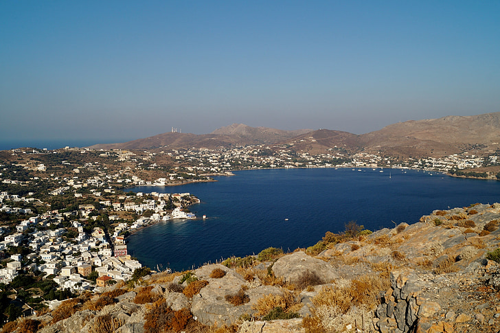 sea, island, leros, bay, greece, holidays