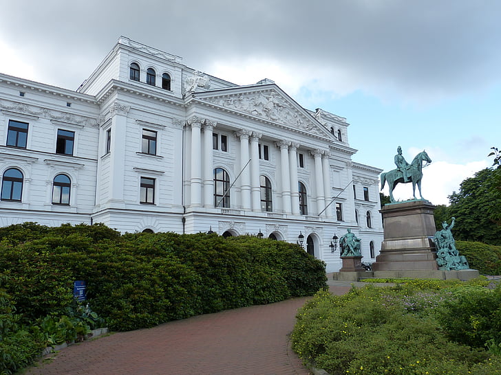 Hamburgo, Altona, Câmara Municipal, fachada, friso, alívio, Monumento