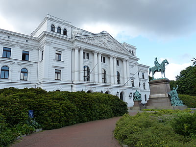 Hamburg, Altona, mestna hiša, fasada, Friz, Relief, spomenik