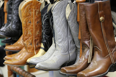 stövlar, cowboy stövlar, västra, läder, Cowboy, skon, design