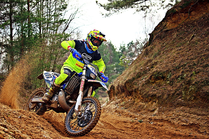Sepeda Motor, Enduro, Motocross, Dirtbike, Motorsport, ras, Motocross naik
