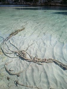 cuerda, Rocío, bajo el agua, Playa de la arena, no hay personas, naturaleza, en el interior