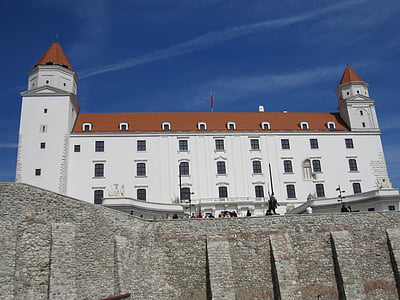 성, 브라 티 슬 라바, 슬로바키아, 오래 된 도시, 중세 건축