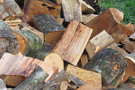 madeira, log de, holzstapel, crescimento de estoque, lenha
