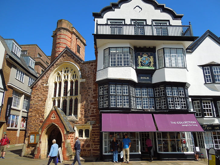 Exeter, Anglija, Velika Britanija, Velika Britanija, arhitektura, zanimivi kraji, stavbe