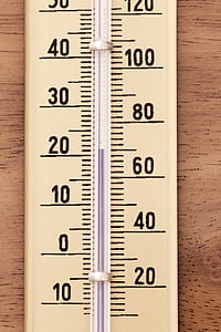 termometer, betale, skala, flydende niveau, kviksølv