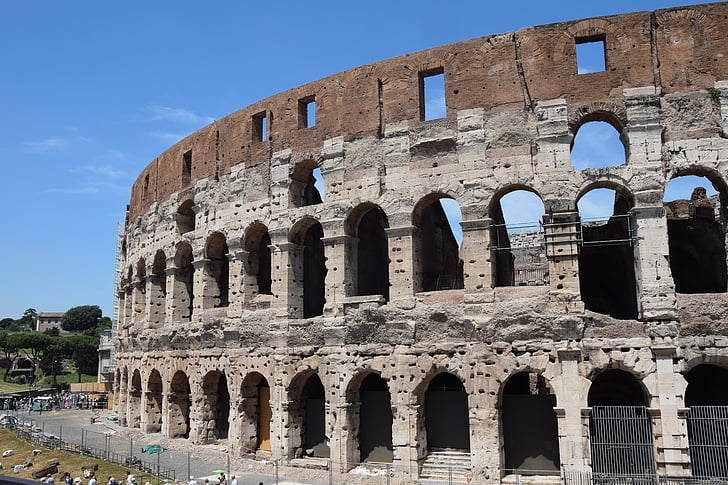 Italia, Colosseum, Rooma, gladiaattorien pelejä, vanha, muistomerkki, rakennus