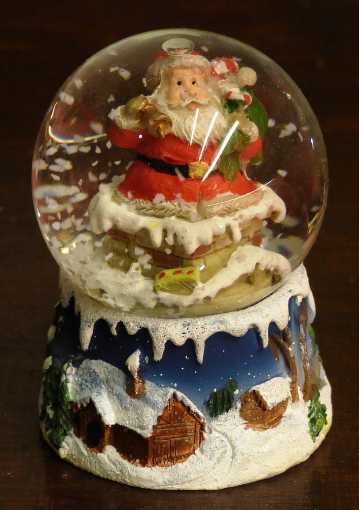 sphère, décoration d’hiver, décoration de Noël, neige, Nicholas, boule de neige, Christmas