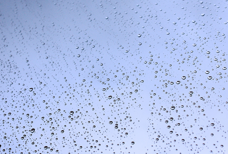 gotes, vidre, pluja, l'hivern, temps, mullat, dia de pluja