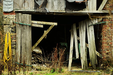 barn, old barn, lapsed, dilapidated, old, scale, weathered