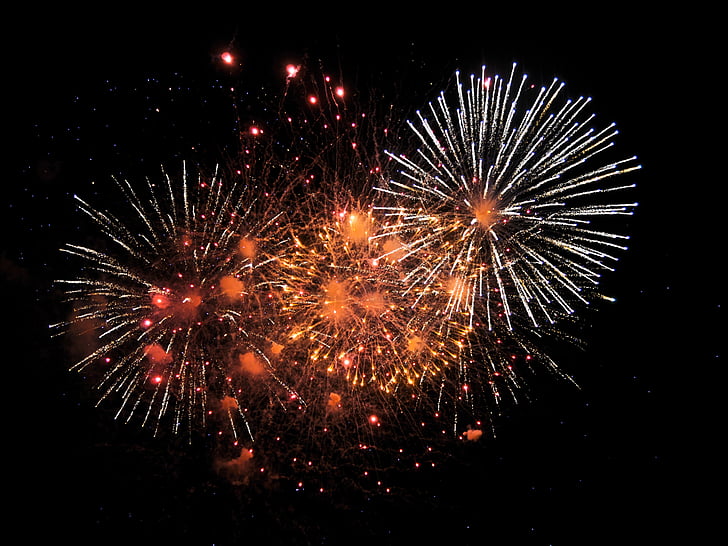 vuurwerk, Pyrotechniek, ontploffen, nacht, vuurwerk, firework - mens gemaakte object, viering