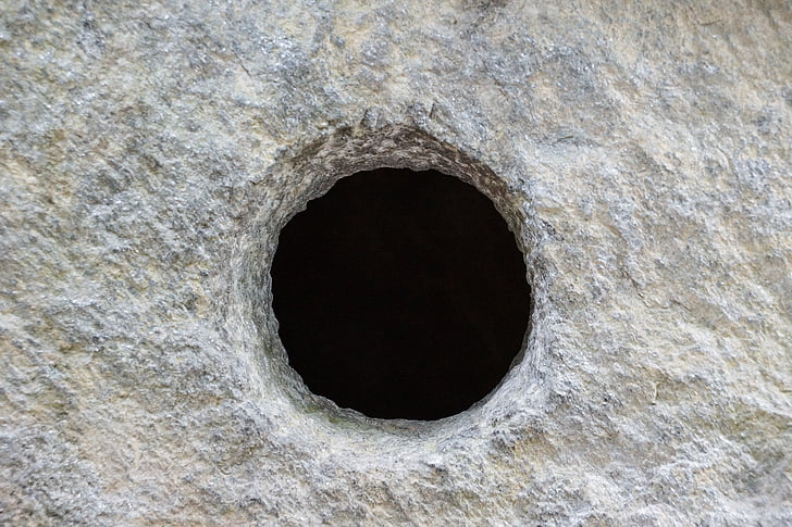 hole, cave, deepening, stone, dark, texture, structure