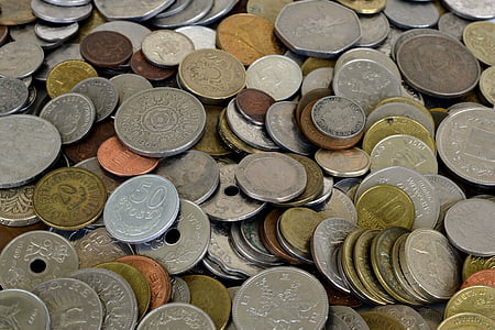 mønter, penge, valuta, specie, Loose change, metal, kontant
