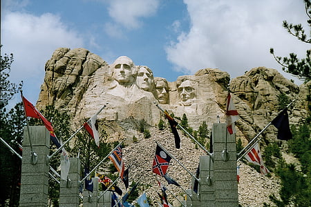 Gunung rushmore, dakota Selatan, George washington präsidentenköpfe, Abraham lincoln, Amerika Serikat, Amerika Serikat, Memorial