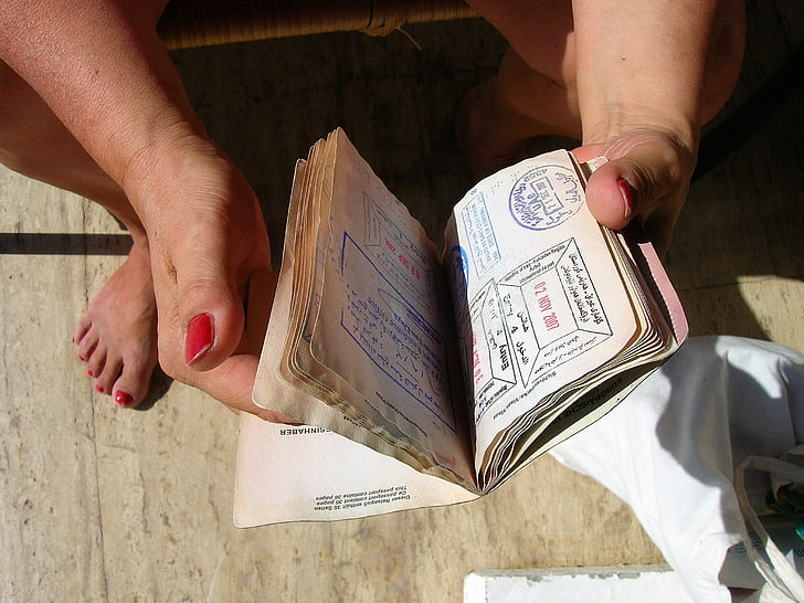 pasar, pasaporte, Visa, sello, documento de viaje, viajes, Vete