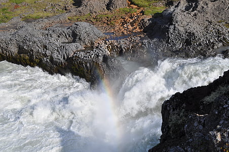 アイスランド, godafoss, 滝, 自然
