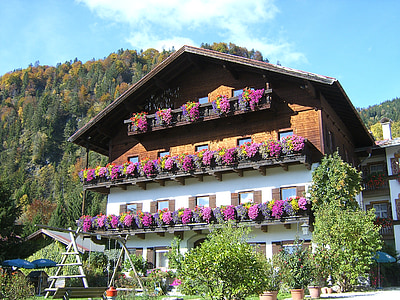 Plantekrybben, bondehus, House flower smykker, tradition, bayerske, Bayern, Allgäu