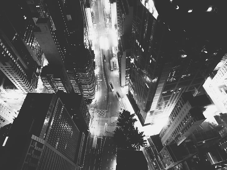 Hongkong, näkymä, SK, Hong Kongin siluettia, Kaupunkikuva, City, keskusta