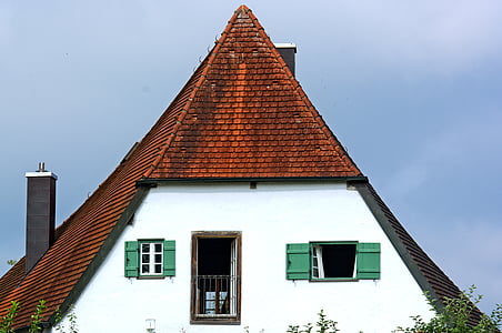 hausgiebel, roof top, gable, home, roof, building, tile