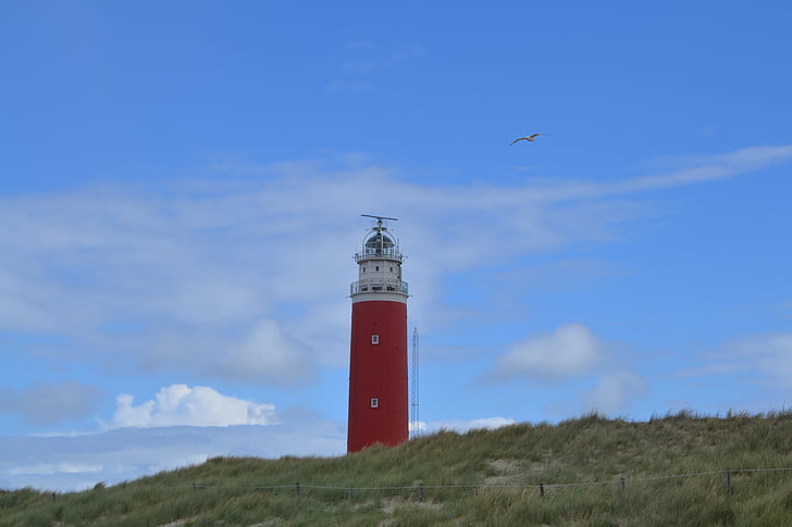 Deniz feneri, Texel, gökyüzü, Göl, tatil, plaj, Kuzey Denizi