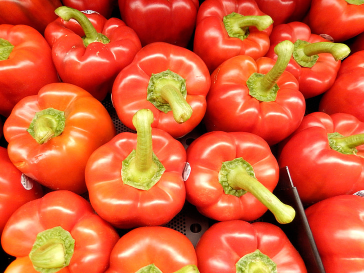 pepper, red, sweet, fresh, vegetable, food