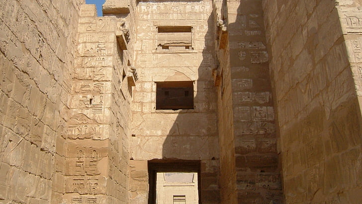 Habu Tapınağı, Suriye stil Tapınak, Luxor Batı Şeria, Mısır, Luxor - Thebes, mimari, Firavun