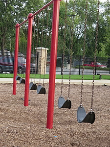swing, trẻ em, vui vẻ, chơi, công viên, thay đổi tính, Sân chơi trẻ em