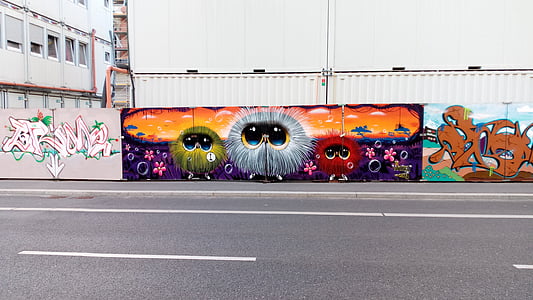 graffiti, kleurrijke, sproeier, Kleur, straatkunst