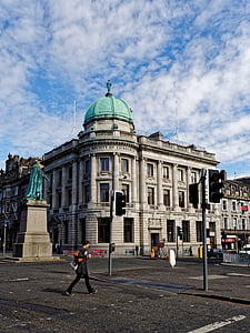közúti, Edinburgh, Skócia, Egyesült Királyság, város, történelmileg, építészet
