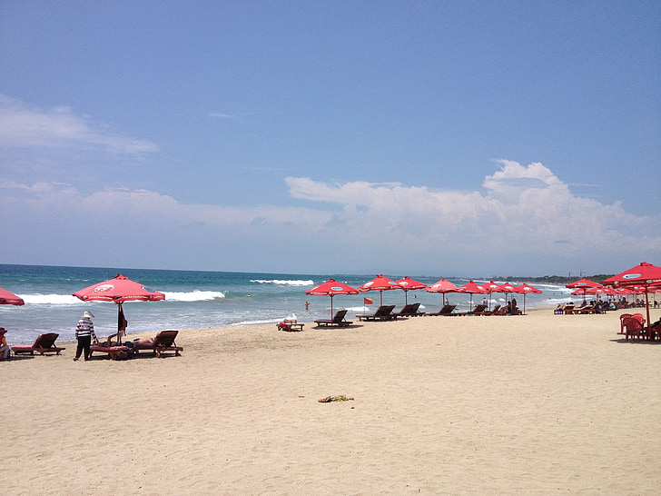 Bali, pláž, vlny