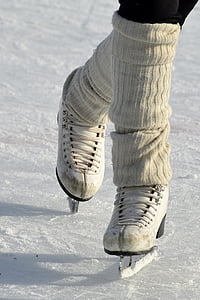 skates, figure skating, drive, sport, winter, cold, eisfeld