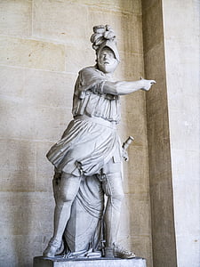 Versailles, França, Castelo, estátua, Palácio de Versalhes, soldado