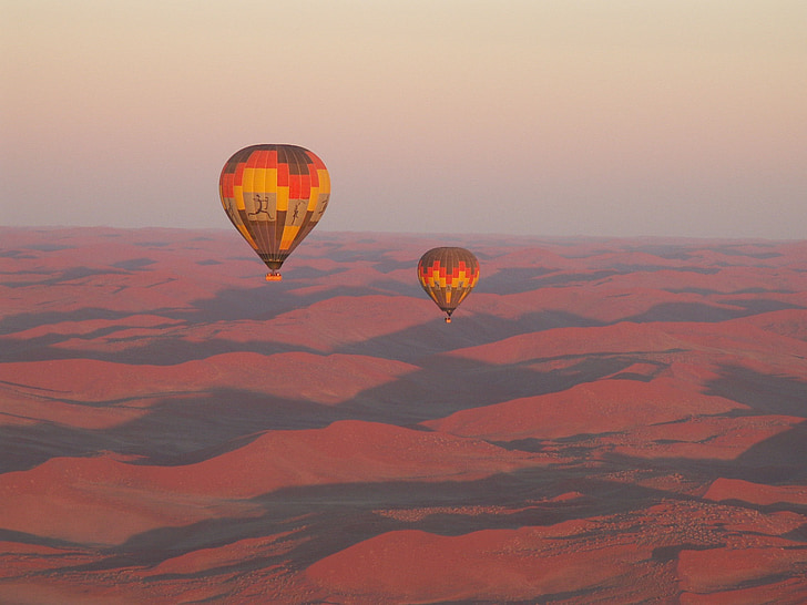 Cestovanie, Namíbia, Desert, let balónom, piesok, Afrika, sossusvlei