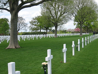 háború, temető, Margraten, temető, kereszt, emlékmű, katona