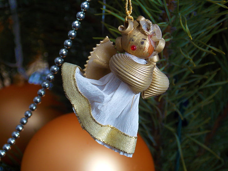 Weihnachtsbaum, Spielzeug, der, die Nudeln, Halskette, keine Menschen, hängende