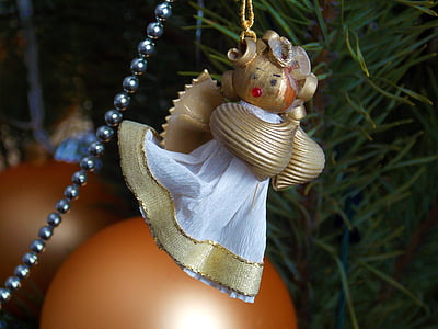 Рождественская елка, игрушка, из, макароны, ожерелье, без людей, повешение