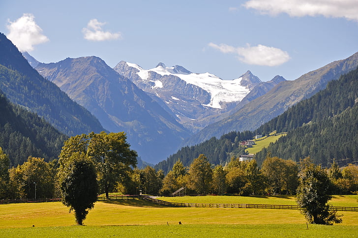 landscape, valley, mountains, alpine, mountain, mountain range, scenics