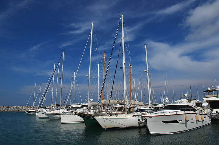 port, boats, masts, boat masts, sail masts, ship, sailing boats