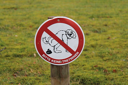 zīme, suņi, aizliegts, vairogs, Piezīme