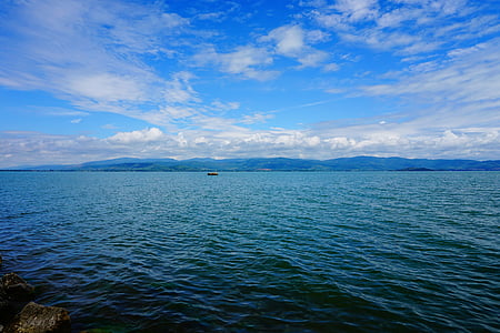 ทะเลสาบ, เล trasimeno, น้ำ, สีฟ้า, ธรรมชาติ, สี, น้ำฟ้า