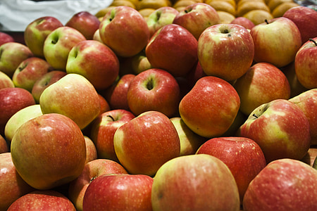 äpplen, frukt, skörd, gröda, friska, ekologisk, färsk