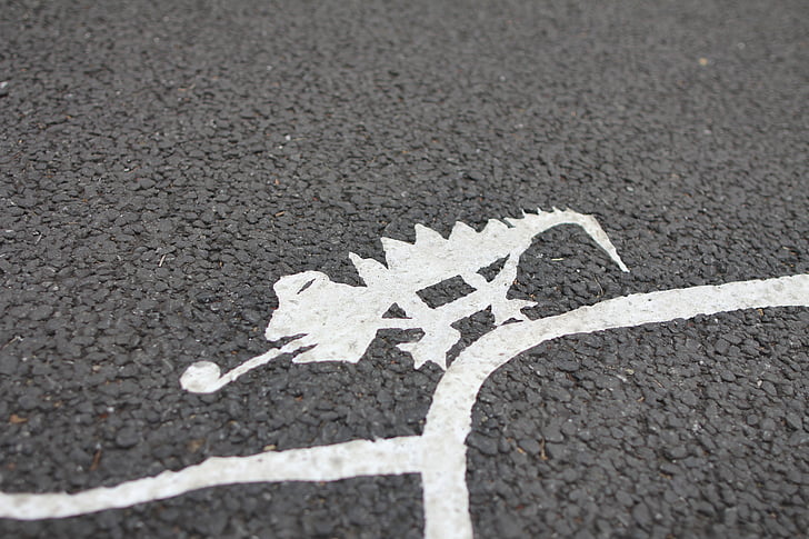 pintura, blanc, Art, disseny, dibuix, carretera, asfalt