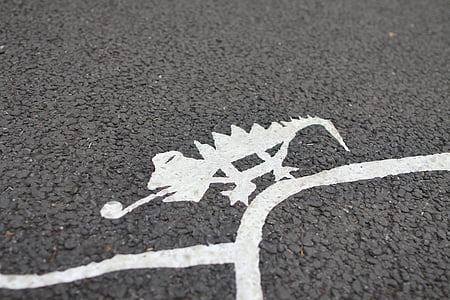 paint, white, art, design, drawing, road, asphalt