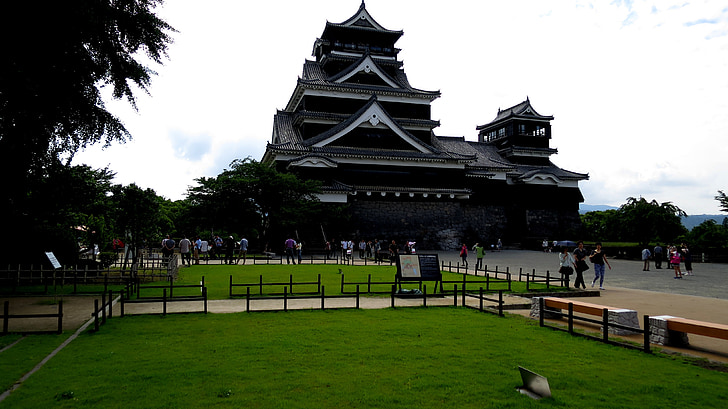 slott, Japan, arkitektur, Nippon, byggnad, historiska, historia