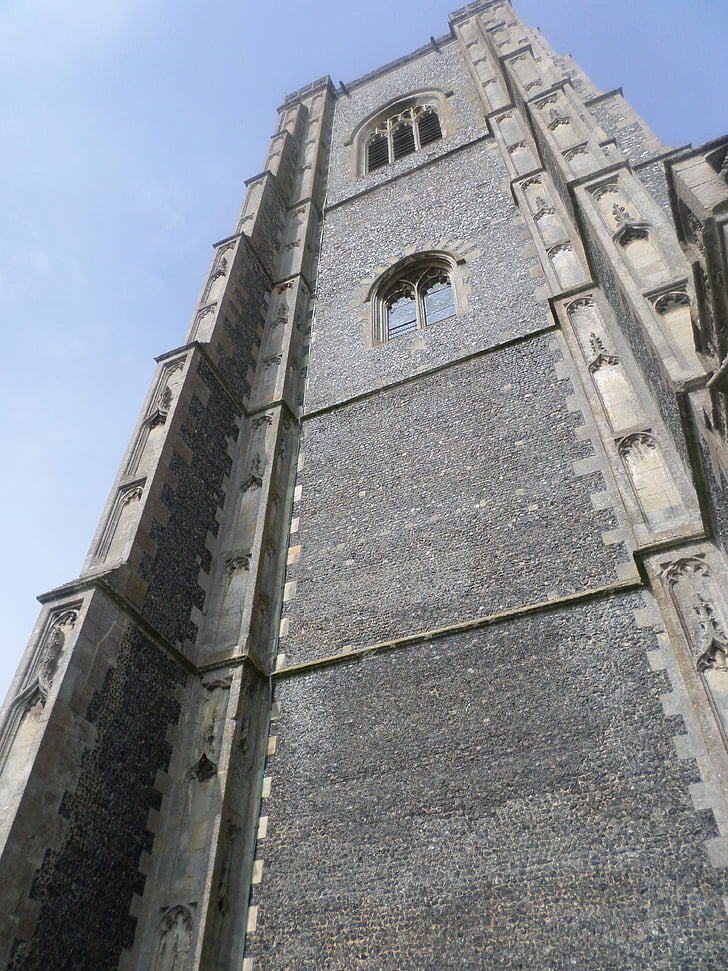 lavenham church, church tower, tower, stone, architecture