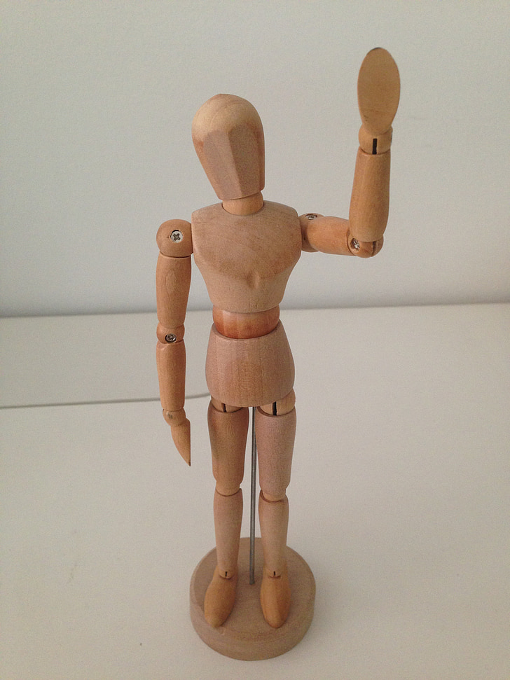 дървени човек, мъж, фигура, дървен материал, робот, Здравей, изкуствени