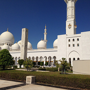 Abu dhabi, moskee, wit