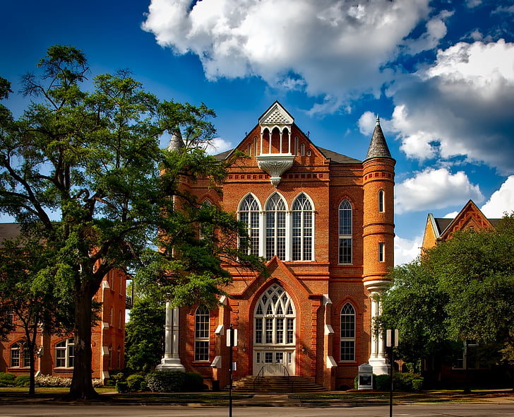 Alabamas universitātē, Tuscaloosa, Clark hall, ēkas, universitātes, izglītība, skolas