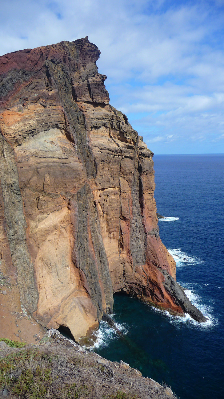 Madeira, utazás, szikla, óceán, táj, tengeri