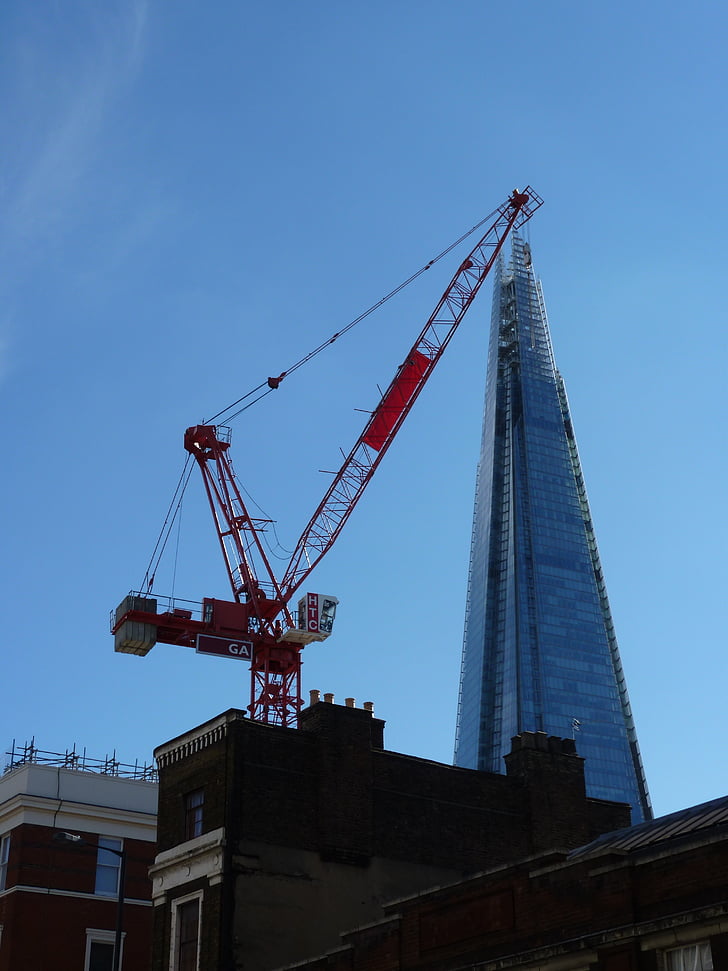 london, unusual, shard, building, crane, united kingdom, the spine